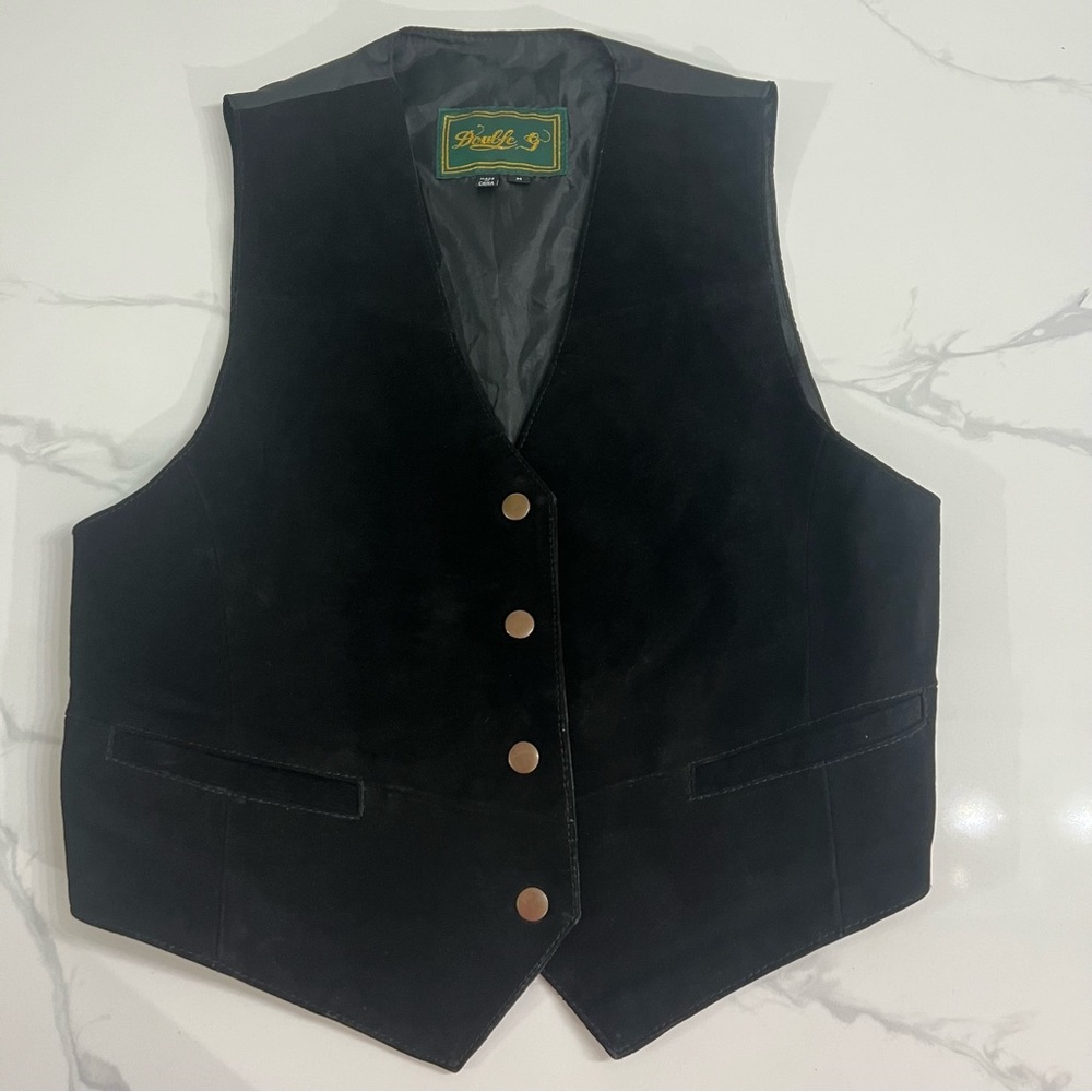DOUBLE G vintage leather women’s vest in great condition size medium